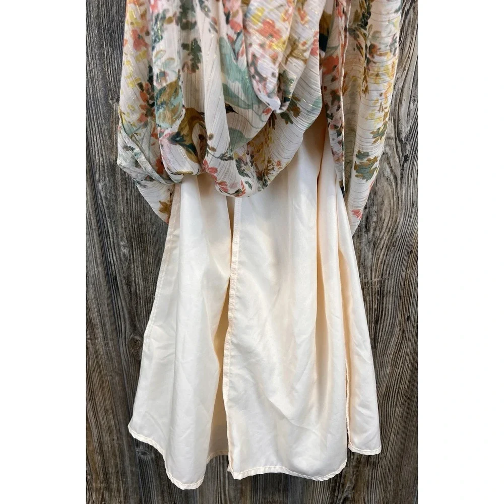 LC Lauren Conrad Cream Floral Tie-Waist Dress - Picture 8 of 14